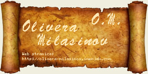 Olivera Milašinov vizit kartica